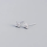 S925 Sterling Silver Four-leaf Flower Earrings