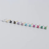 S925 Sterling Silver Four-leaf Flower Earrings