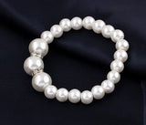 Pearl Jewelry Set Necklace Earrings Bracelets for Women's Party Wedding