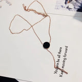 Stylish Titanium Steel Necklace with Austrian Crystal for Women