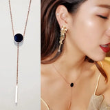 Stylish Titanium Steel Necklace with Austrian Crystal for Women