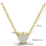 Crystal Austrian 3 Colors Love Necklace for Women