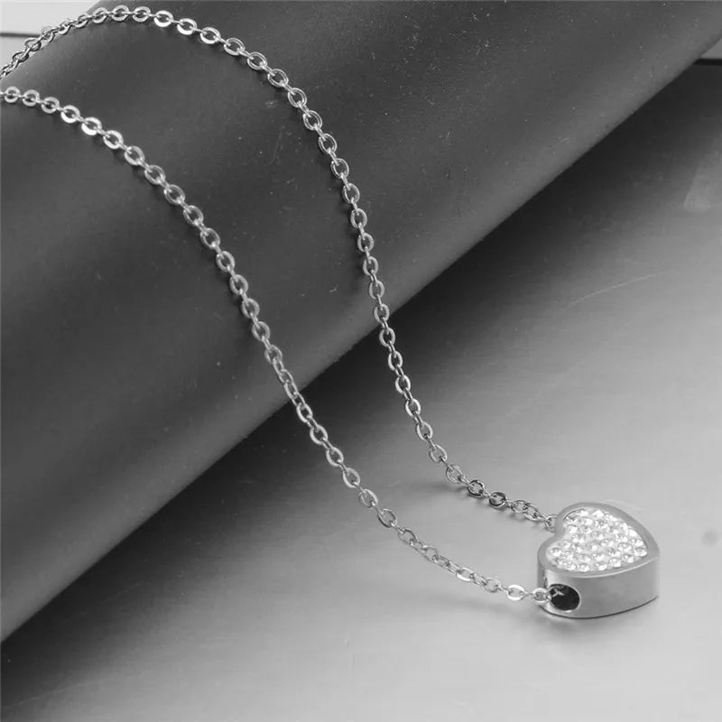 Crystal Austrian 3 Colors Love Necklace for Women
