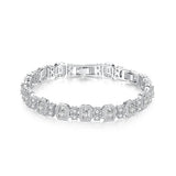 Rectangle Silver Bracelet Bangle for Women Jewelry