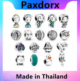 S925 Silver Princess Mermaid Charm Bracelet