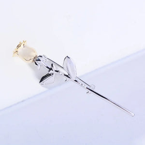 Two-color Rose Brooch Creative Ins Plant Brooch Personality Accessories Brooch