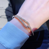 Romantic Rose Bracelet 14k Real Gold Plated Zircon Jewelry
