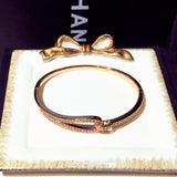 Romantic Rose Bracelet 14k Real Gold Plated Zircon Jewelry