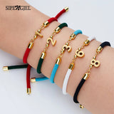 0-9 Number Bracelet Colorful Rope Charm Bracelet for Women Jewelry