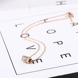 Zircon Waist Pendant Necklace for Women Clavicle Chain Choker