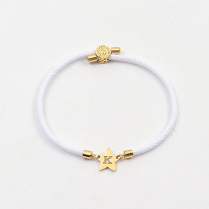 Colorful Adjustable Rope Charm Bracelet A-Z Letter Initial Women Gift