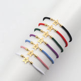 Colorful Adjustable Rope Charm Bracelet A-Z Letter Initial Women Gift