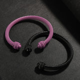 Titanium Steel Bracelet Twisted Steel Wire Charm Bracelet Women