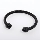 Titanium Steel Bracelet Twisted Steel Wire Charm Bracelet Women