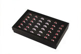 36-Slot Ring Display Stand Metal Earrings Jewelry Storage Box