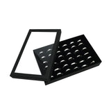 36-Slot Ring Display Stand Metal Earrings Jewelry Storage Box