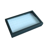 36-Slot Ring Display Stand Metal Earrings Jewelry Storage Box