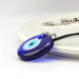 Women Glass Evil Eye Pendant Charms Necklace