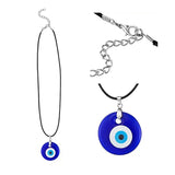 Women Glass Evil Eye Pendant Charms Necklace