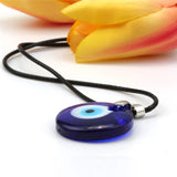 Women Glass Evil Eye Pendant Charms Necklace