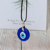 Women Glass Evil Eye Pendant Charms Necklace