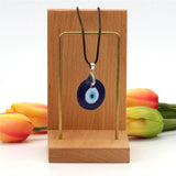 Women Glass Evil Eye Pendant Charms Necklace