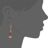 Rose Heart Champagne Bottle Stud Earrings