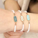 Women Pearl Shell Adjustable Bracelet Dubai Arabian Zircon Jewelry