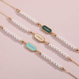 Women Pearl Shell Adjustable Bracelet Dubai Arabian Zircon Jewelry