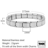 Italian Elastic Charm DIY Bracelet Stainless Steel YDL001