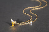 Austrian Crystal Bee Pendant Necklace for Moms