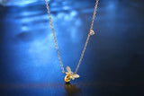 Austrian Crystal Bee Pendant Necklace for Moms
