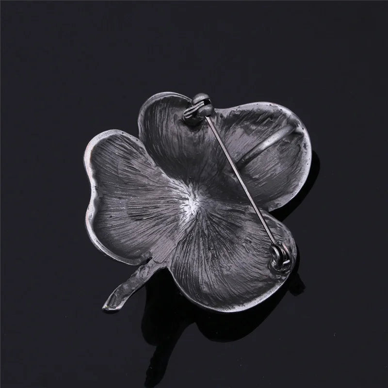 Vintage Flower & Pearl Brooch Scarf Buckle for Women Party