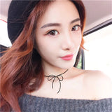 Bow Beaded Collar Necklace Crystal Austrian Fit Women