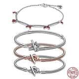 Firecracker Red Bracelet 925 Sterling Silver Classic Women's Bracelet