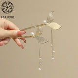 Fish Tail Tassel Hairpin Goth Accessories Clip Headdress for Women