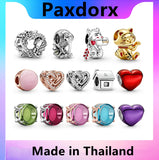 S925 Sterling Silver Fortune Cat Charm Beads Bracelet Charms