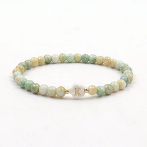Colorful Beaded Initial Bracelet for Women Gift