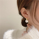 Romantic Champagne Pearl Pendant Earrings for Women's Party