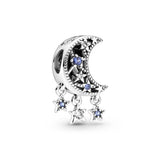 Galaxy S925 Sterling Silver Astronaut Star Charm Beads DIY Fit Pando Bracelet