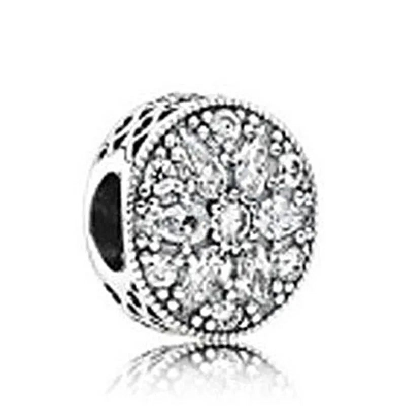 S925 Sterling Silver Family Dad Mom Charm Flower Beads