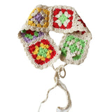 Colorful Flower Knitted Headband Girls Hair Ornament