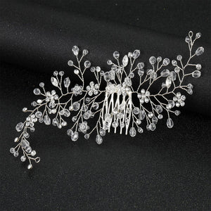 Bride Wedding Hair Comb Rhinestone Side Hairpin Tiara Headpiece
