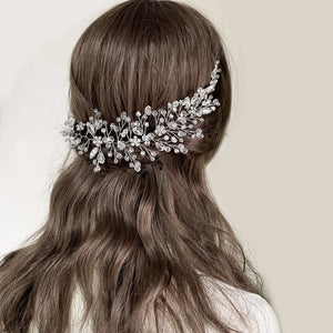 Bride Wedding Hair Comb Rhinestone Side Hairpin Tiara Headpiece