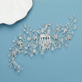 Bride Wedding Hair Comb Rhinestone Side Hairpin Tiara Headpiece