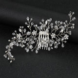 Bride Wedding Hair Comb Rhinestone Side Hairpin Tiara Headpiece