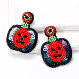 Halloween Pumpkin Earrings for Women Girls Holiday Party Jewelry