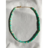 Boho Natural Stone Necklace Mix Strip Gem Beads Strand Jewelry