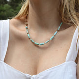 Vintage Natural Stone Beaded Choker Necklace Classic Delicate Gift