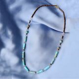 Vintage Natural Stone Beaded Choker Necklace Classic Delicate Gift